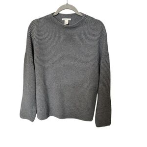 H&M Long Sleeve Sweater Medium Gray